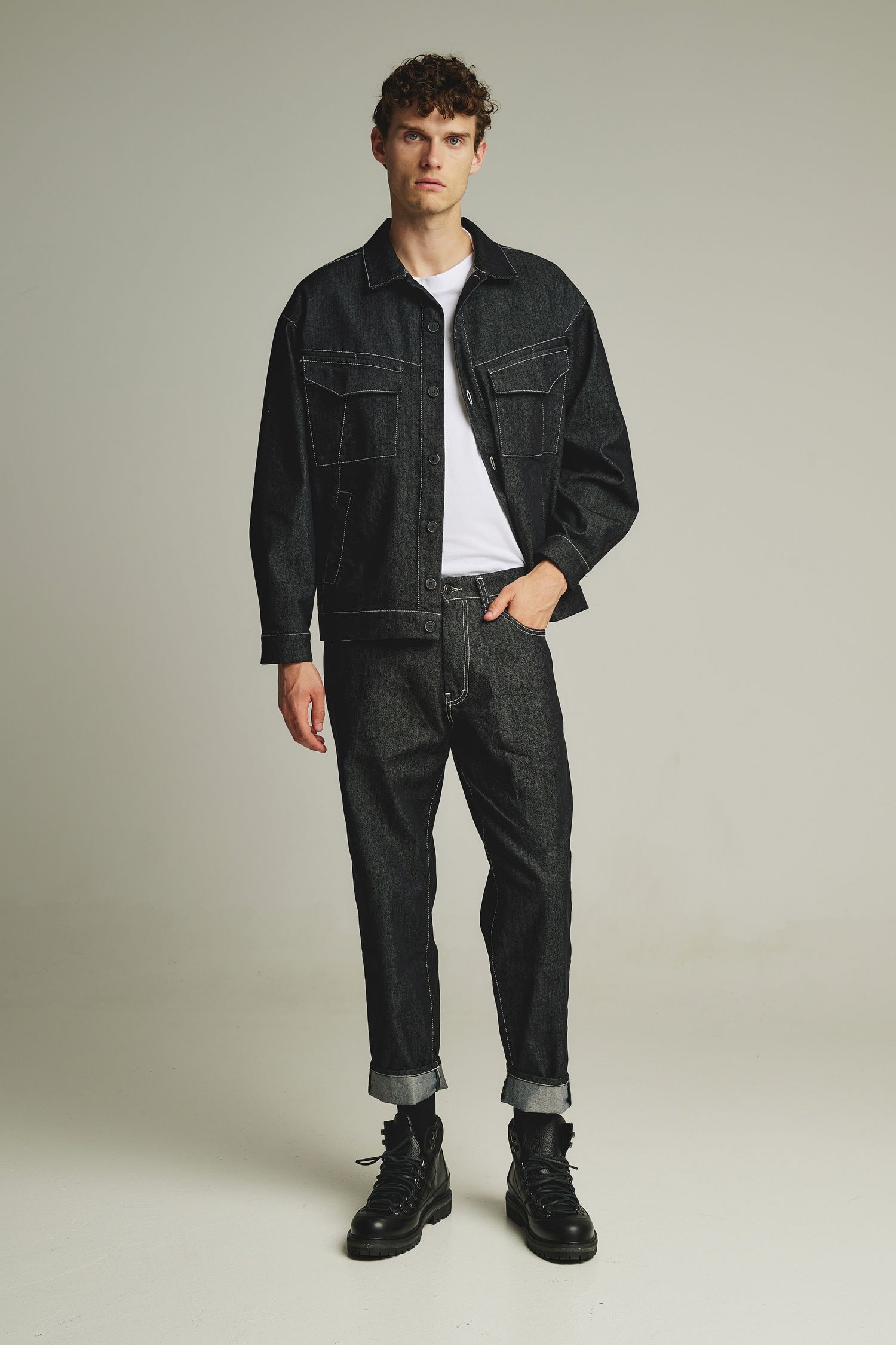 Denim Jacket με Τσέπες Εμπρός