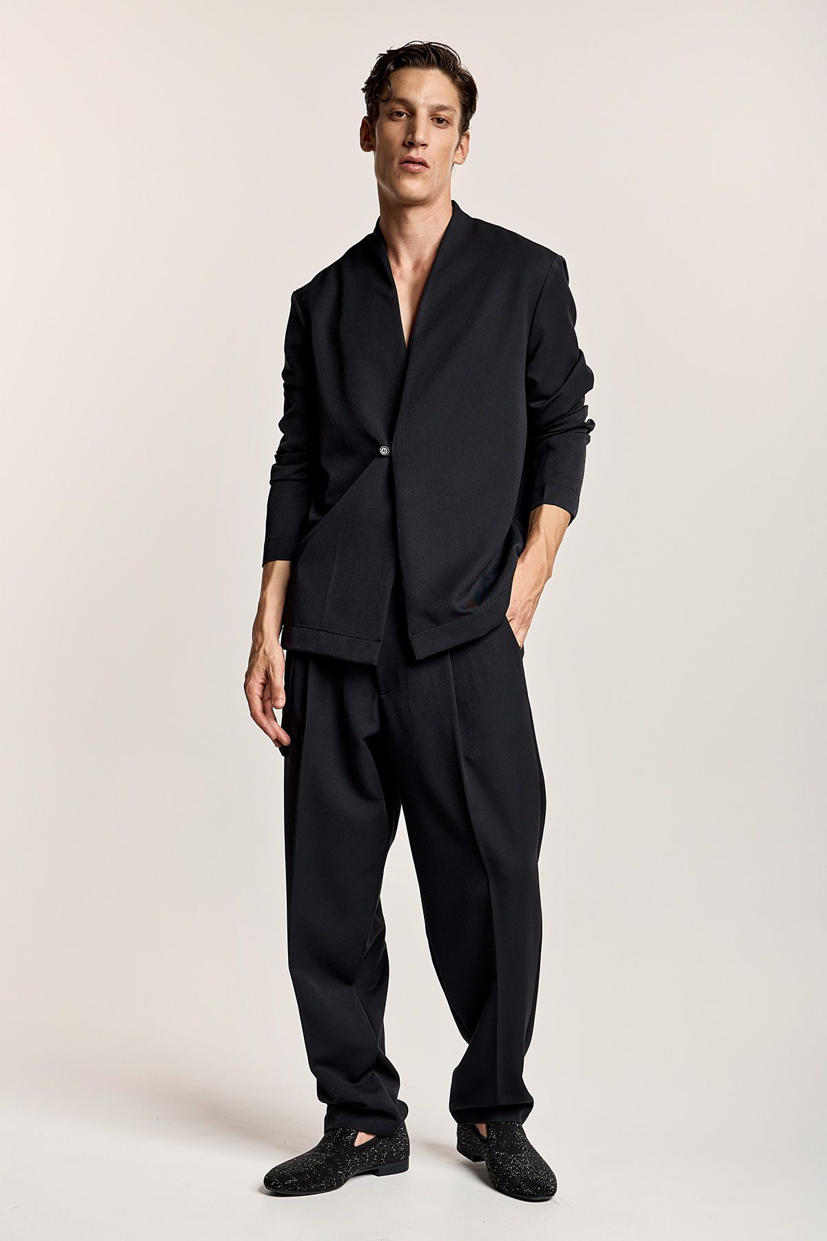 Ζακέτα-Σακάκι με Ιδιαίτερο Γιακά