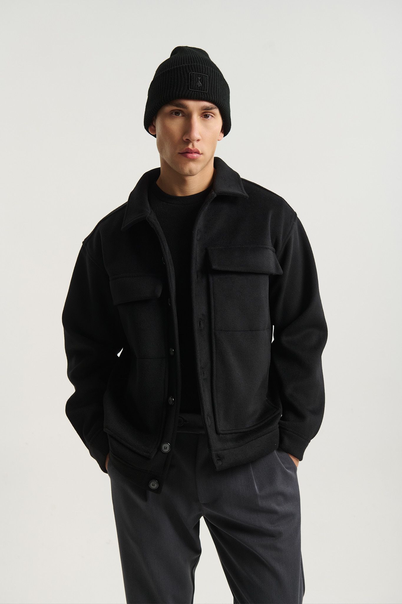 Jacket με Μπροστινές Μεγάλες Τσέπες