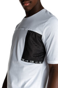 White t-shirt with net pocket