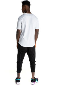 White t-shirt with net pocket