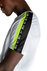 White P/COC t-shirt with green fluo details