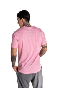 Ροζ  t-shirt με λογότυπο P/COC μπροστά