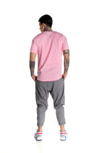 Ροζ  t-shirt με λογότυπο P/COC μπροστά