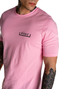 Pink P/COC t-shirt with logo in front