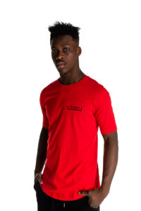 Red P/COC t-shirt with logo in front