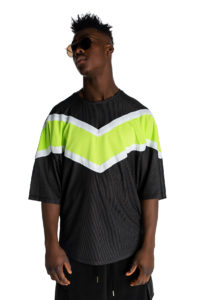Wide t-shirt with neon details