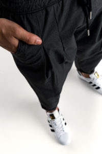 Μαύρη βράκα παντελόνι P/COC με τσέπες