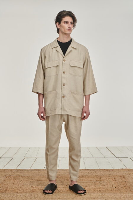 P/COC Λινό Σακάκι με 4 Τσέπες