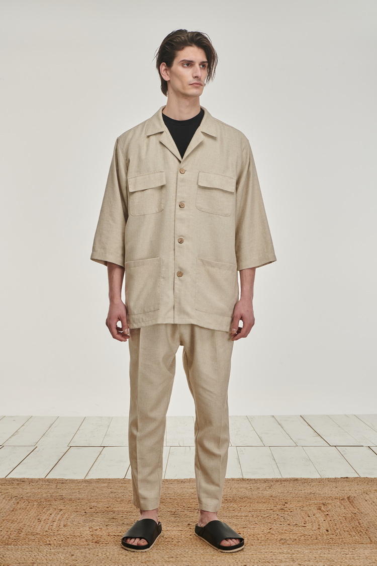 P/COC Λινό Σακάκι με 4 Τσέπες