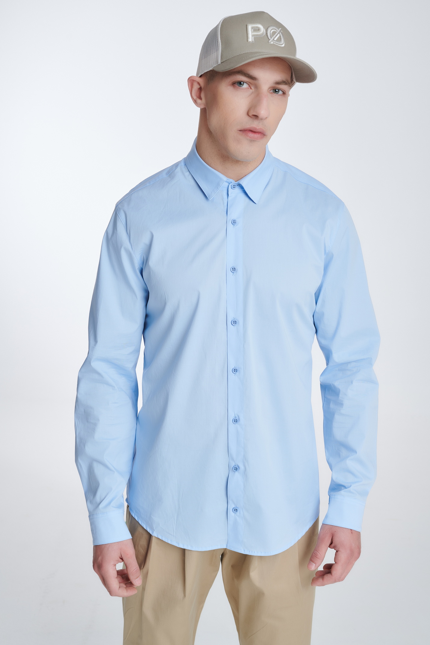 Slim Fit Πουκάμισο με Γιακά