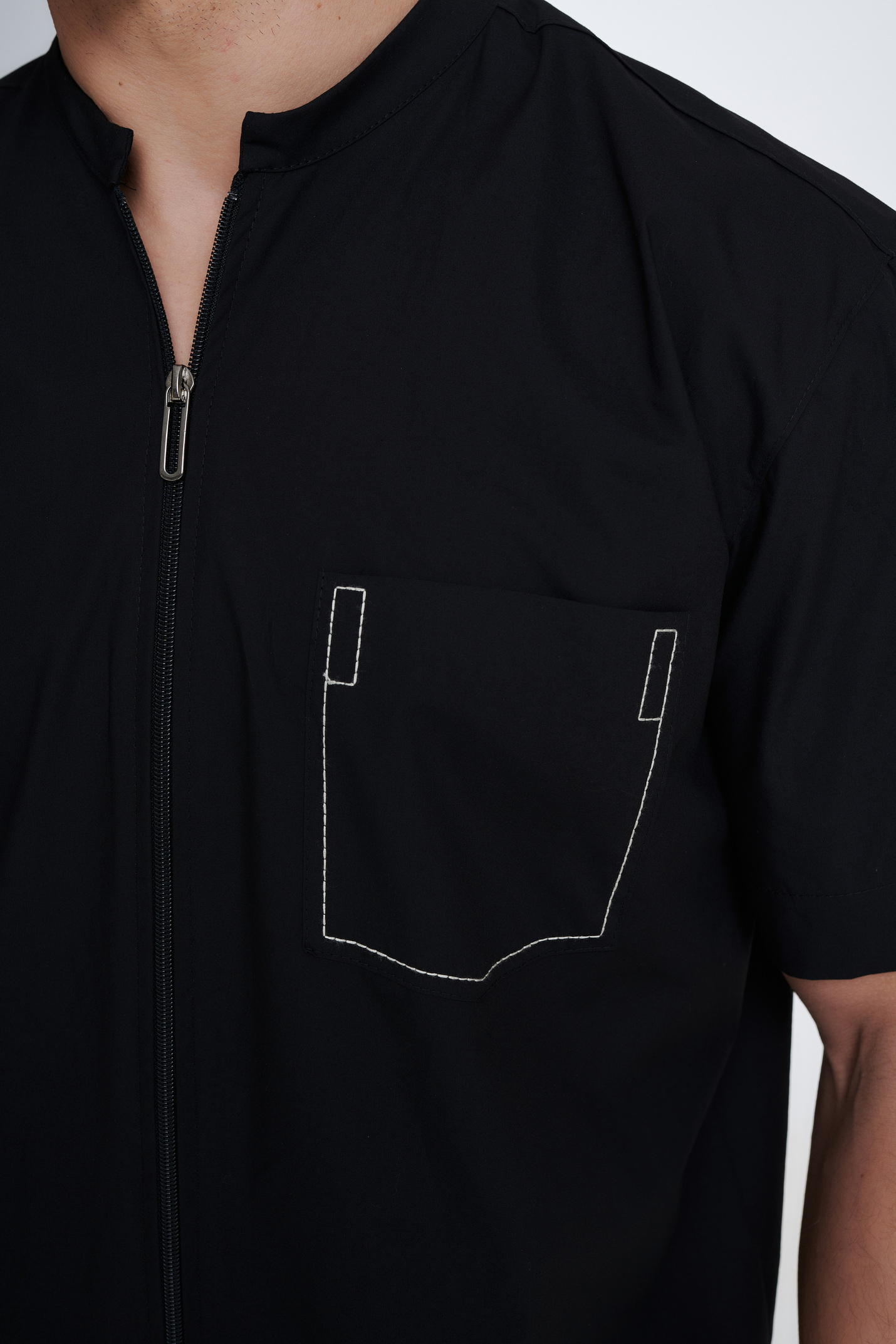 Κοντομάνικο Πουκάμισο με Κλείσιμο Μπροστά με Φερμουάρ