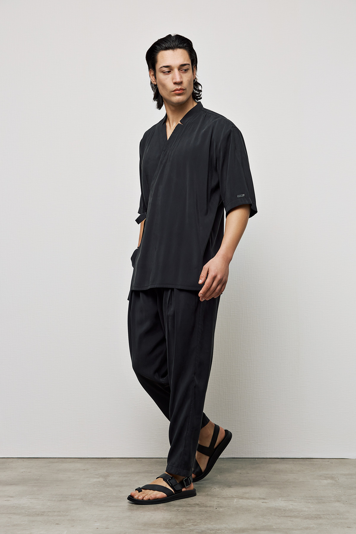 Κοντομάνικο Πουκάμισο με Δέσιμο στο Πλάι