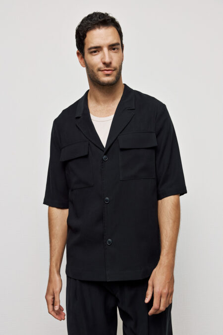 Κοντομάνικο Πουκάμισο (Overshirt) με Τσέπες