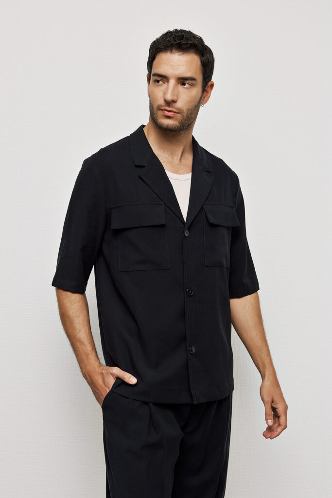 Κοντομάνικο Πουκάμισο (Overshirt) με Τσέπες