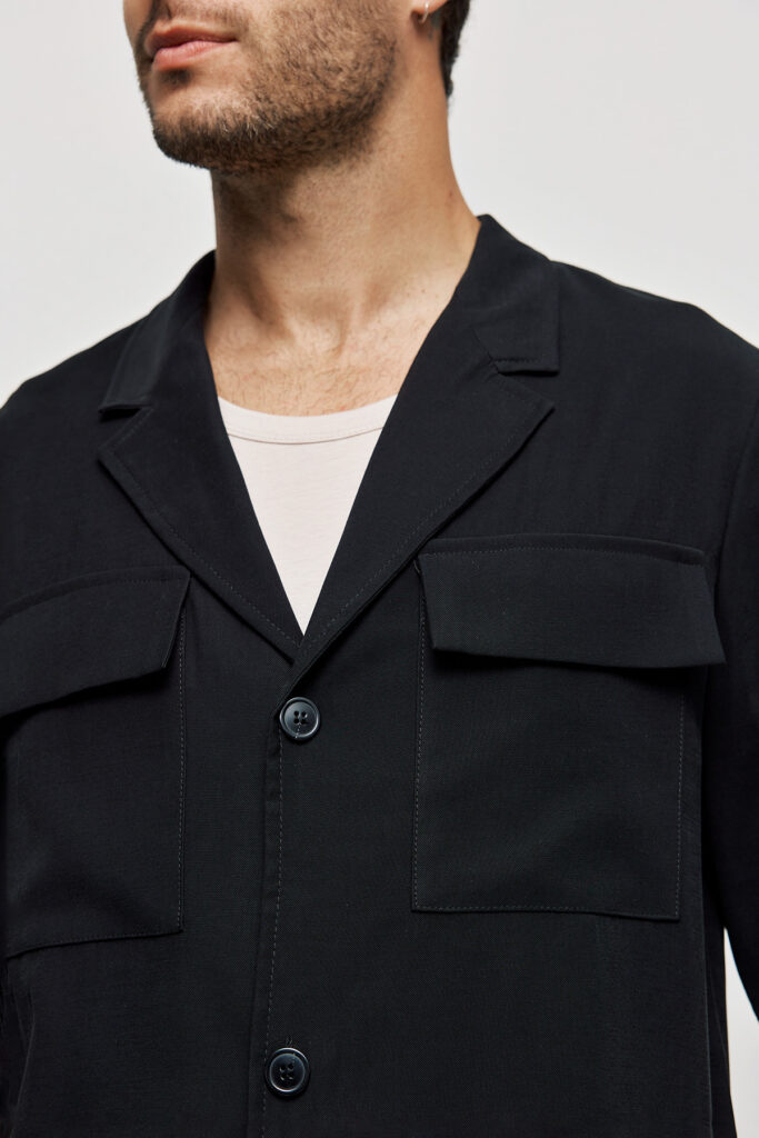 Κοντομάνικο Πουκάμισο (Overshirt) με Τσέπες
