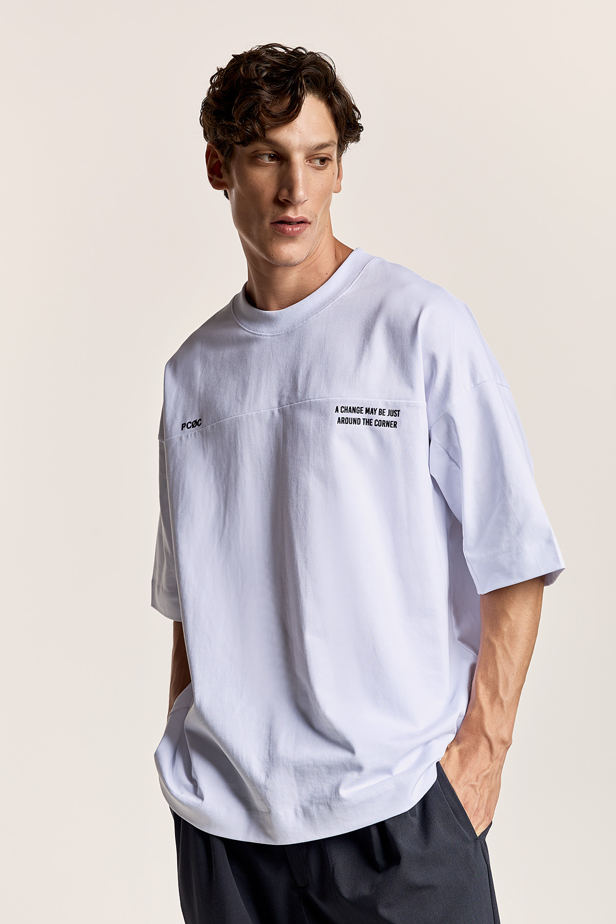 Βαμβακερό T-shirt με Τυπώματα Εμπρός