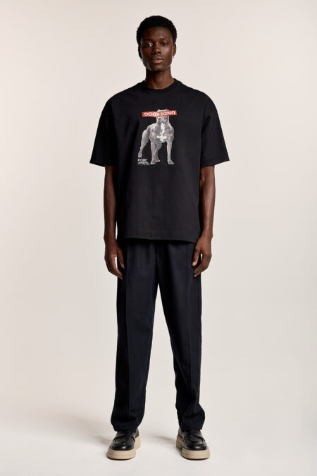 Βαμβακερό T-shirt με Τύπωμα Σκύλος