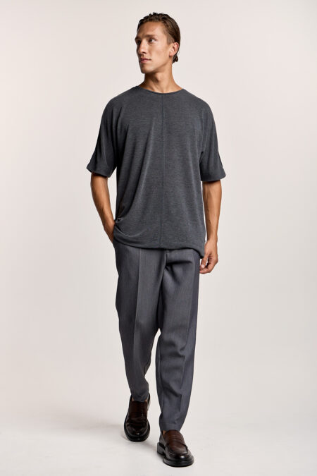 Πλεκτή Κοντομάνικη Μπλούζα