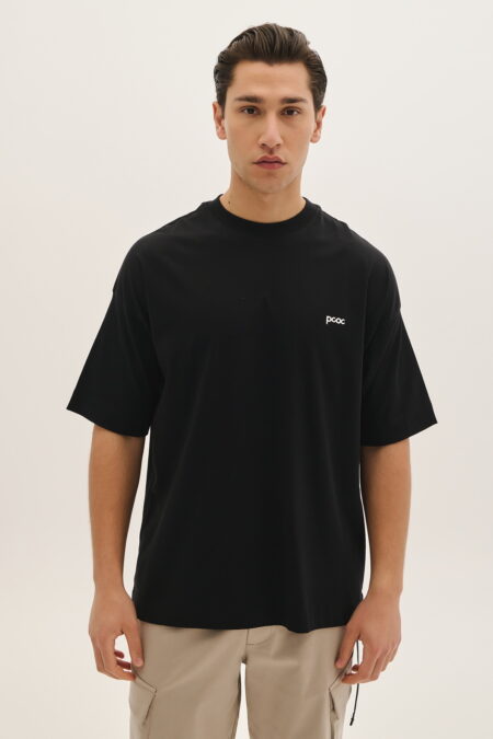 Βαμβακερό T-shirt με Ψηφιδωτό Τύπωμα στην Πλάτη