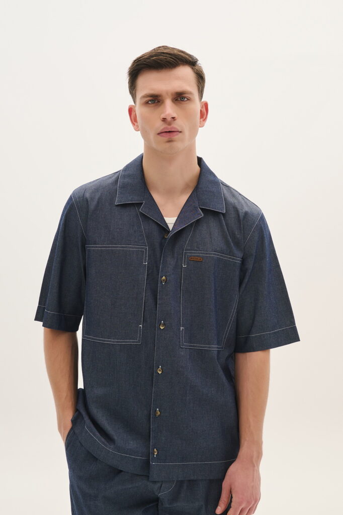 Denim Πουκάμισο με Μεγάλες Τσέπες
