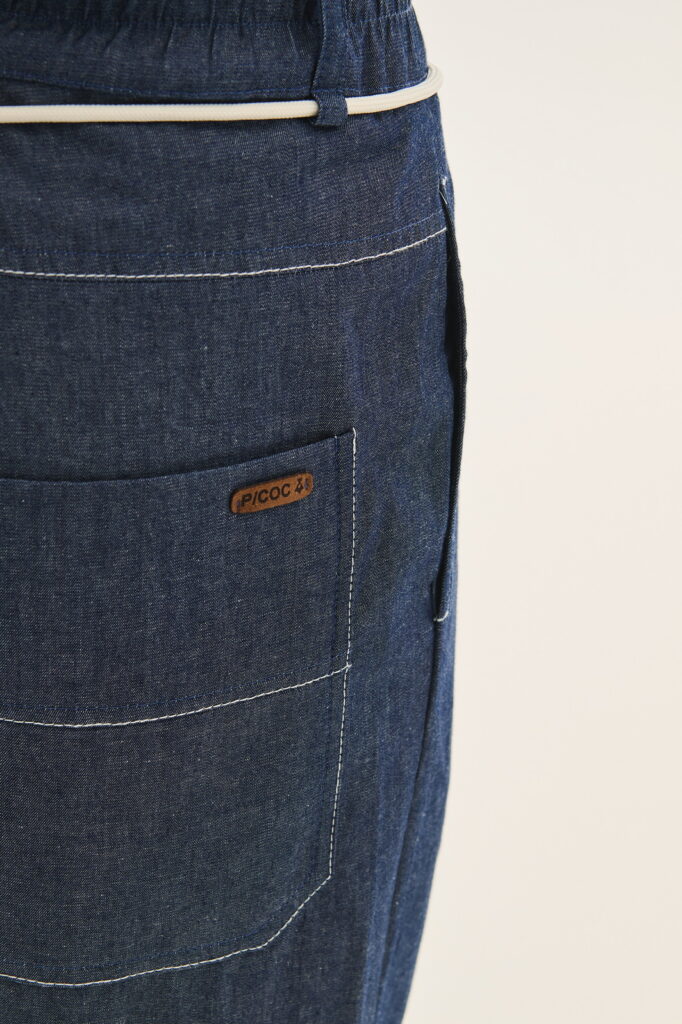 Denim Παντελόνι με Κορδόνι στην Μέση
