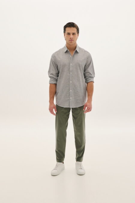 Ριγέ Μακρυμάνικο Πουκάμισο