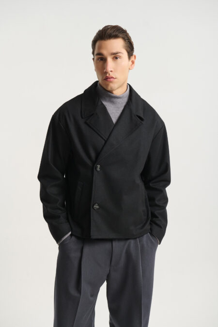 Μπουφάν με Σταυρωτό Κούμπωμα