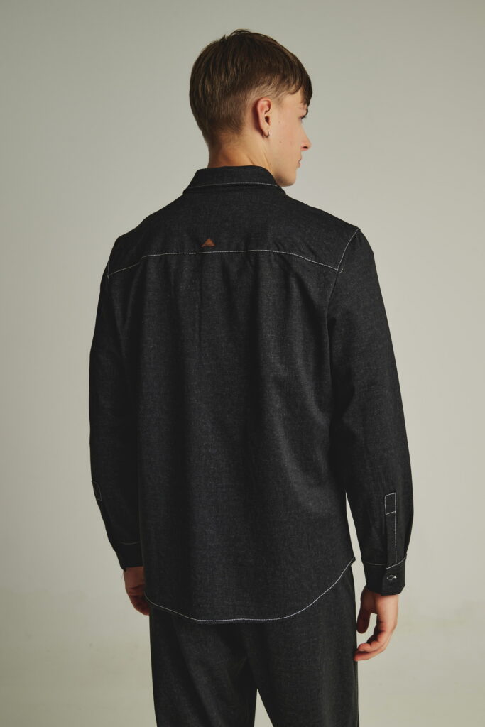 Denim Πουκάμισο με Διακοσμητικές Εξωτερικές Ραφές