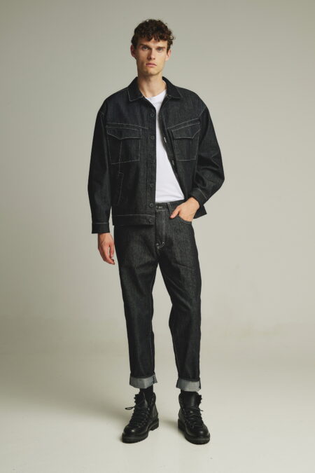 Denim Jacket με Τσέπες Εμπρός