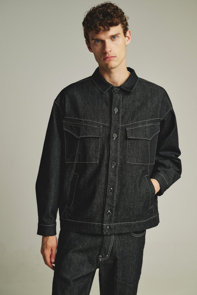 Denim Jacket με Τσέπες Εμπρός