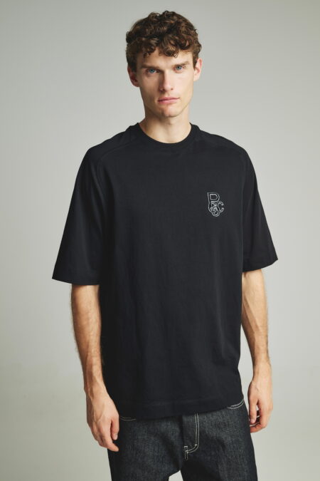 Κοντομάνικη Μπλούζα Με Κέντημα Στο στήθος