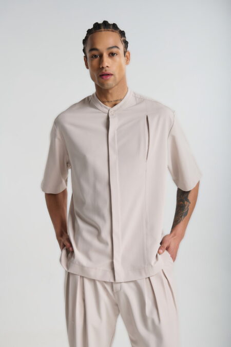 Κοντομάνικο Πουκάμισο με Πιέτα Μπορστά