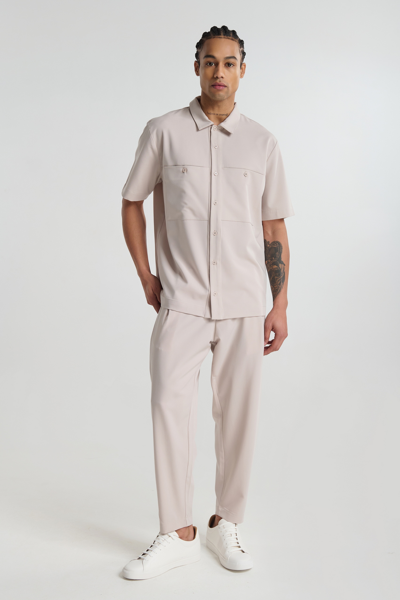 Oversized Πουκάμισο με Τσέπες στο Στήθος