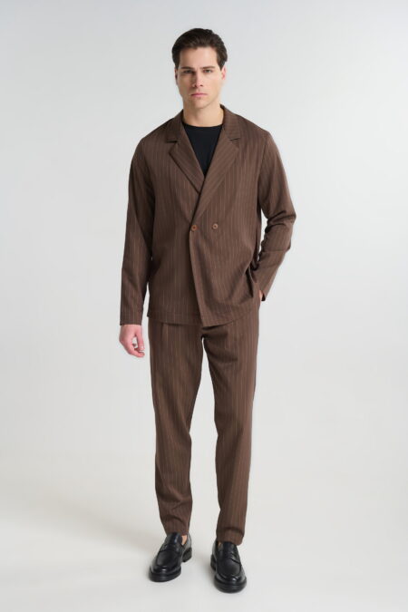 Ριγέ Σακάκι με Σταυροκούμπι