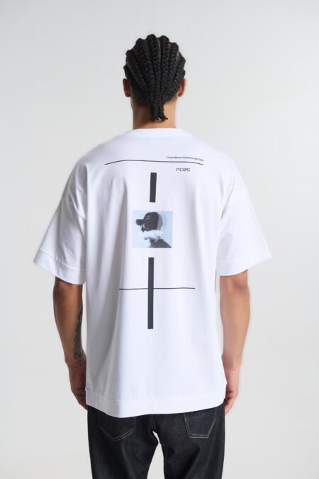 Βαμβακερό T-shirt με Τύπωμα στην Πλάτη