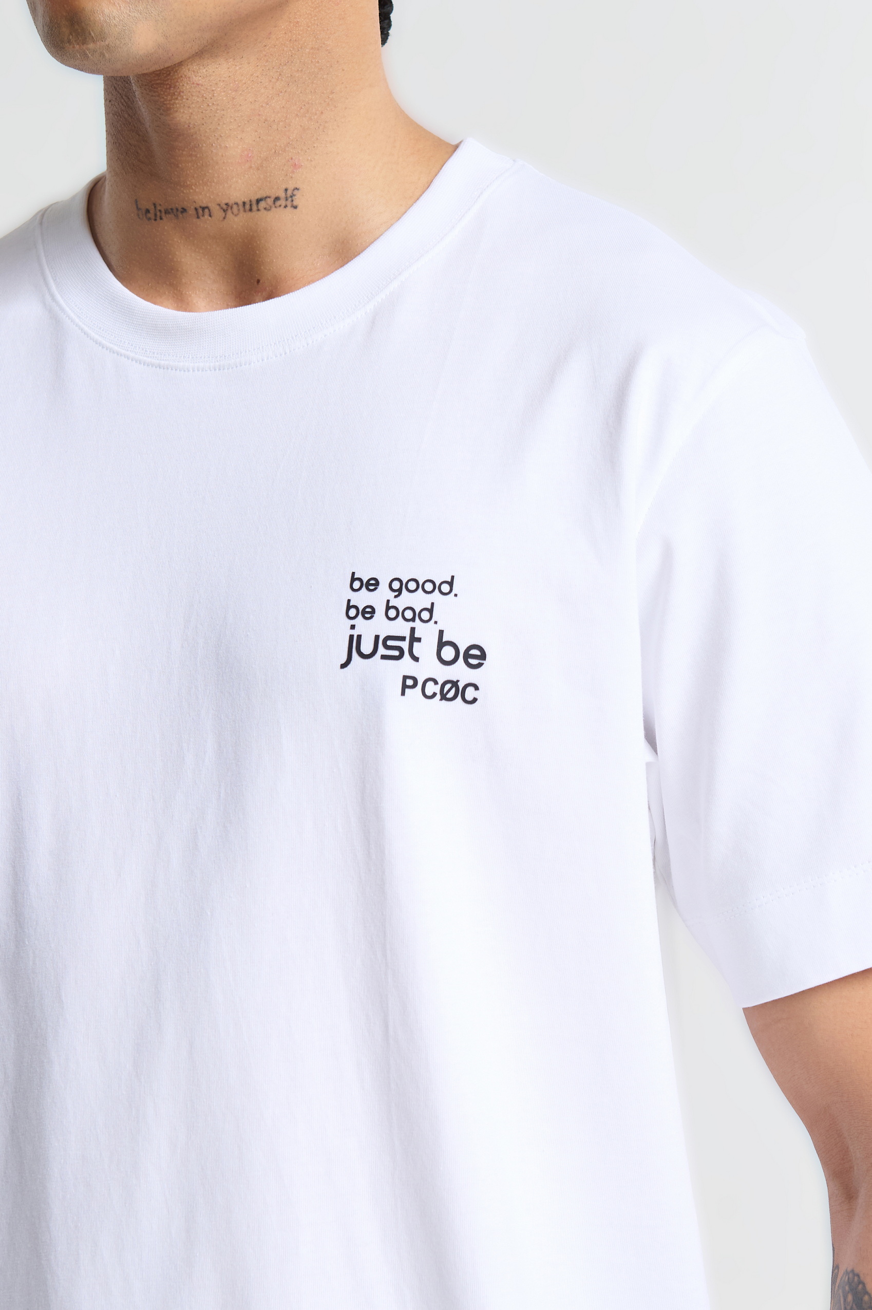 Βαμβακερό T-shirt με Τύπωμα στην Πλάτη