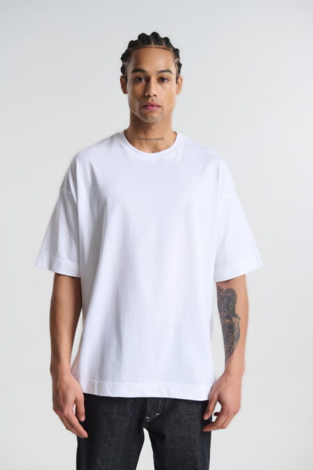 Βαμβακερό T-shirt με Τύπωμα στην Πλάτη "Minimalist Edition"