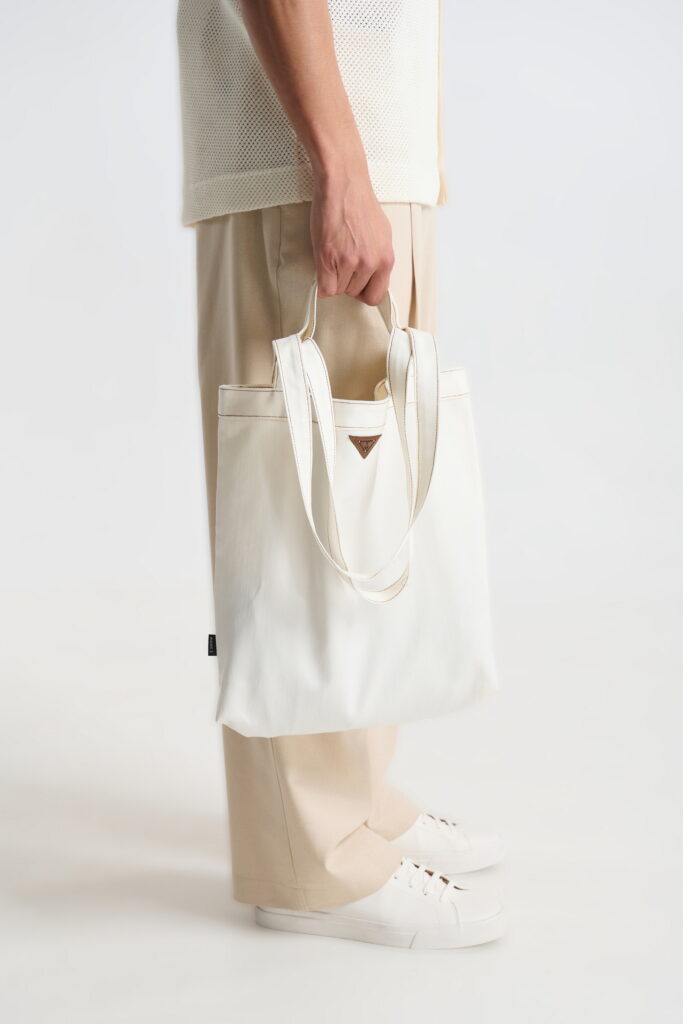 Denim Tote Bag με Κεντημένο Λογότυπο