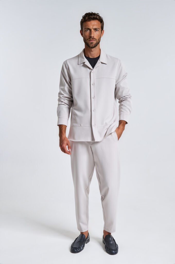 Ανδρικό Overshirt Πουκάμισο με Διακοσμητικές ραφές