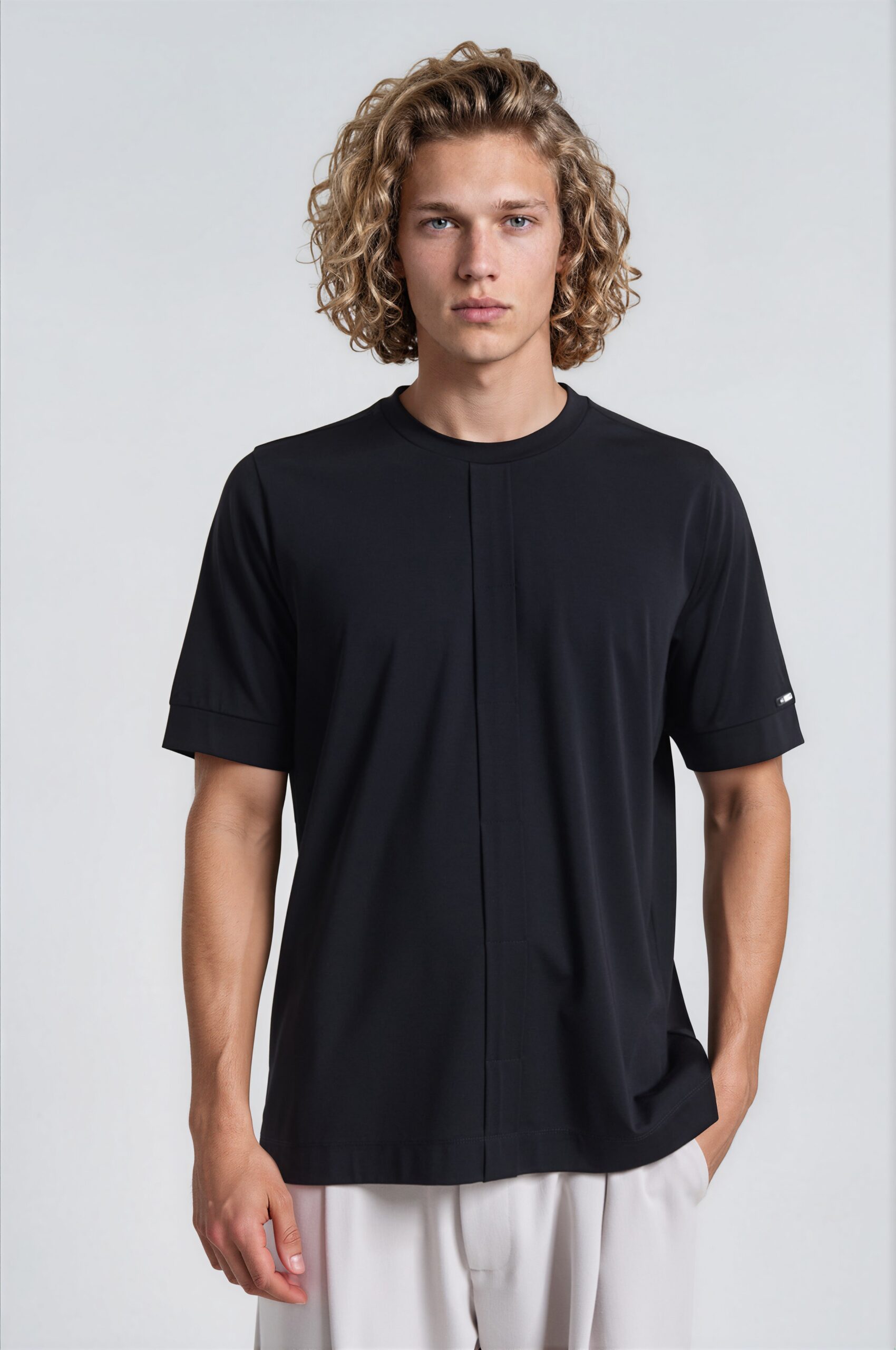 Ανδρικό T-Shirt με Κεντρική Ραφή Εμπρός
