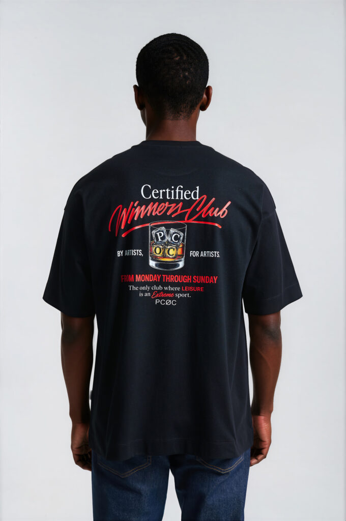 Ανδρικό Oversized T-shirt με Τύπωμα Winners Club