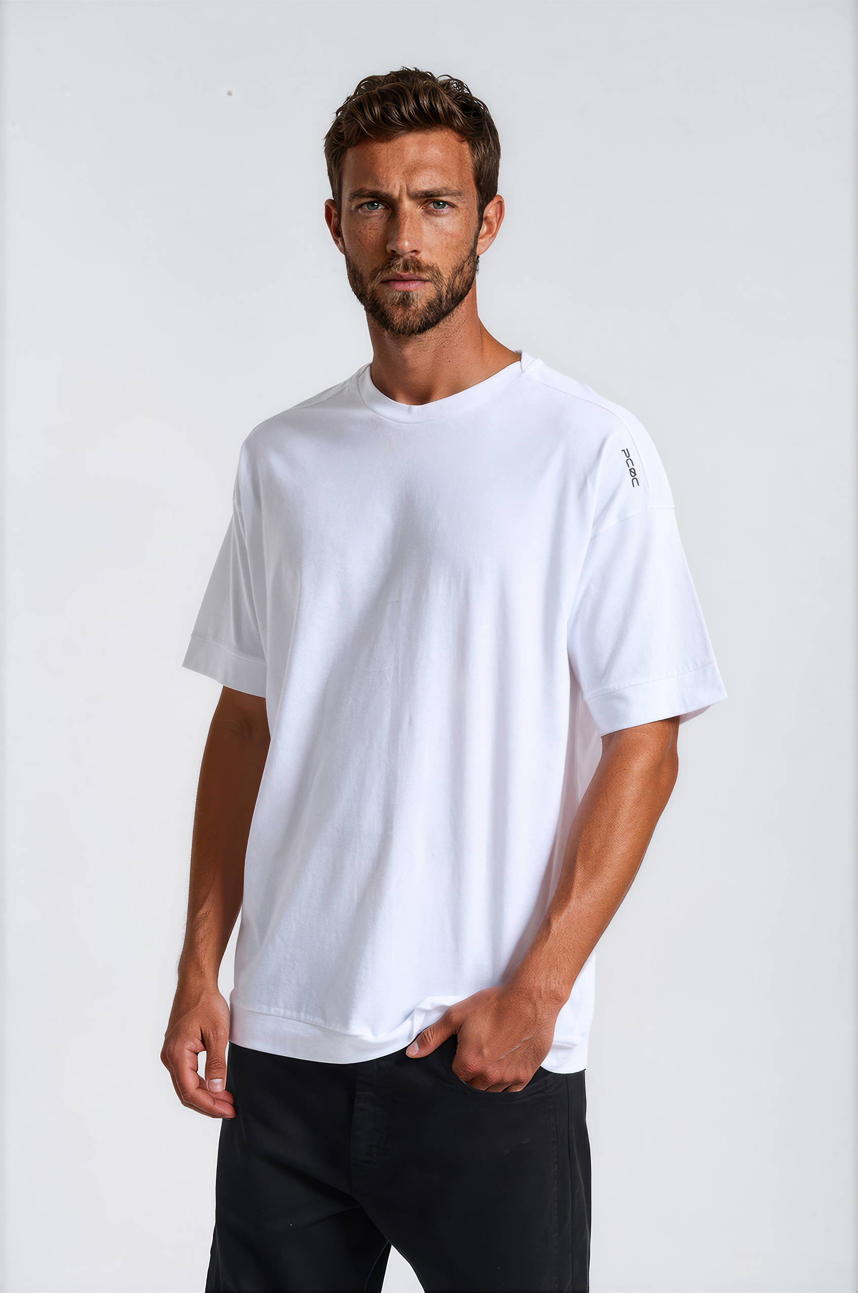 Ανδρικό T-shirt με Λογότυπο στην Πλάτη