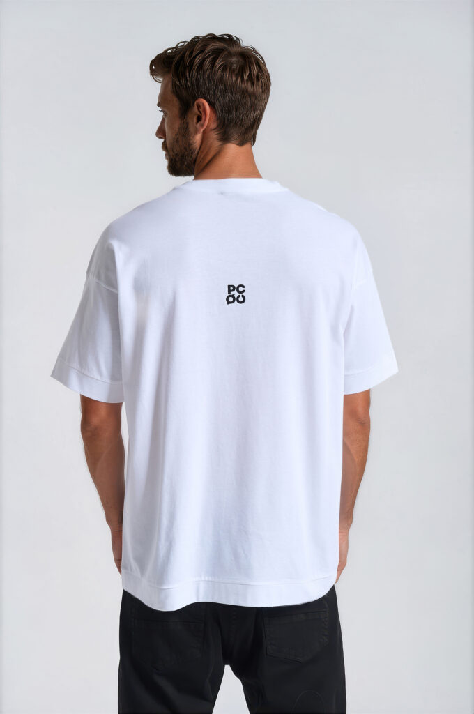 Ανδρικό T-shirt με Λογότυπο στην Πλάτη